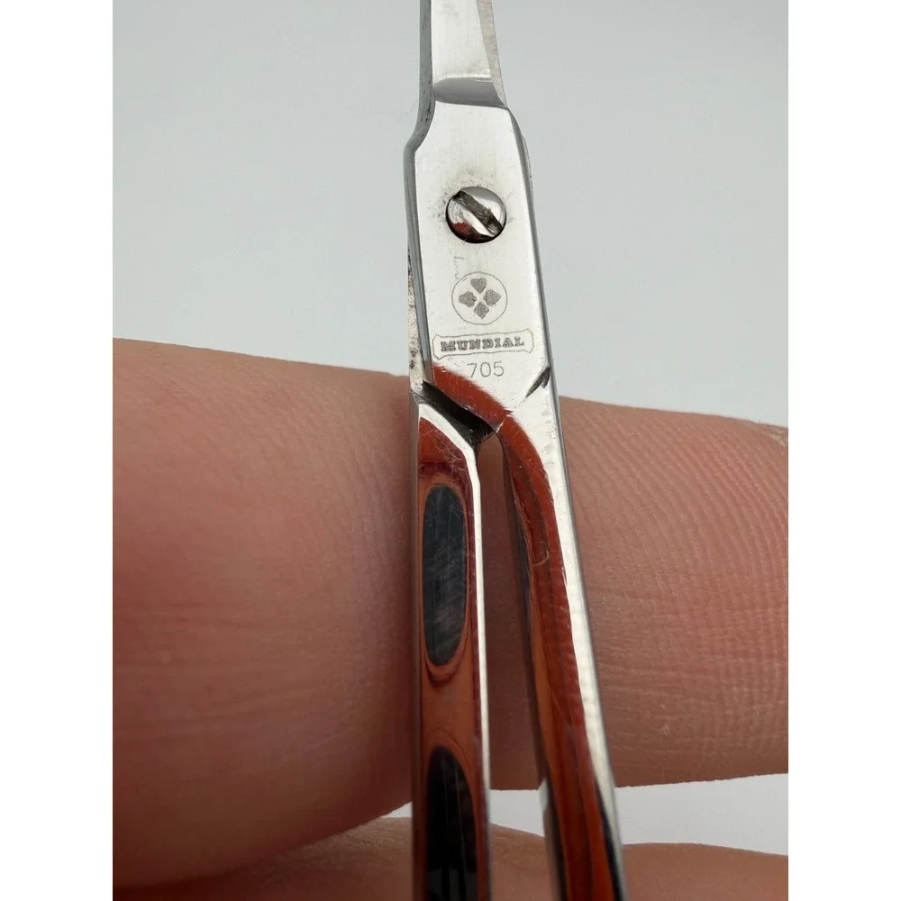 Mundial Scissors Set 3pc 171 Straight 705 Curved Embroidery Nail Cuticle Silver